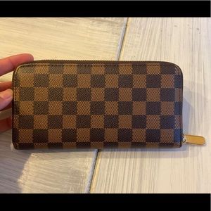 Brown Checked Wallet